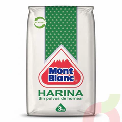 Harina Sin Polvos de Hornear Mont Blanc 3Kg 