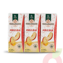 Agua de Fruta Manzana Guallarauco 200Ml 3 Unidades