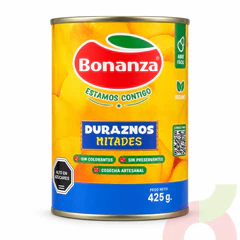 Duraznos en Mitades Bonanza 425Gr - 230Gr Drenado