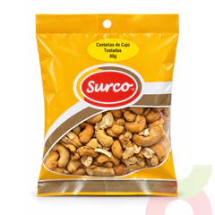 Castañas de Cajú Tostadas Surco 80Gr