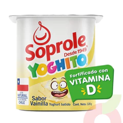 Yoghurt Batido Vainilla Soprole 120Gr