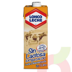 Leche Descremada Sin Lactosa Extra Calcio Loncoleche 1Lt
