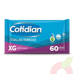 Toallas Húmedas XG Cotidian 60 Unidades