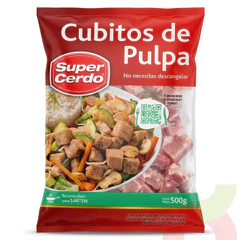 Cubitos de Pulpa Super Cerdo 500Gr