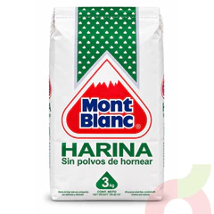 Harina Sin Polvos de Hornear Mont Blanc 3Kg 