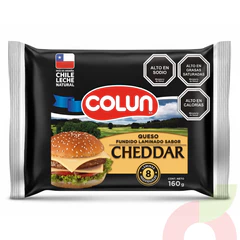 Queso Cheddar Laminado Colun 160Gr