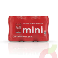 Pack Mini Lata Coca Cola 220Cc 6 Unidades