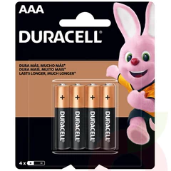 Pila Duracell AAA 4 Unidades