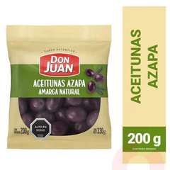 Aceituna Azapa Amarga Natural Don Juan Peso Drenado 200Gr