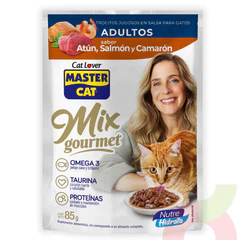 Mix Atún, Salmón & Camarón Master Cat 85Gr