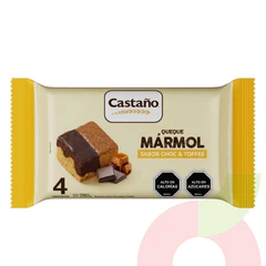 Queque Mármol Chocolate & Toffee Castaño 280Gr 4 Unidades