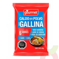 Caldo Gallina Gourmet 48Gr 6 Unidades