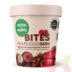 Bites Frambuesa Dark Frutos del Maipo 150Gr