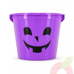 Balde Morado Halloween 15Cm 1 Unidad