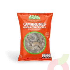 Camarones Crudos con Cáscara Global Frozen 1Kg