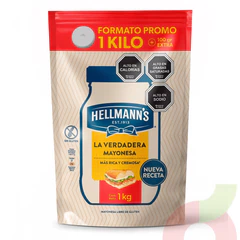 Doypack Mayonesa Hellmanns 1Kg 