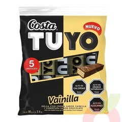Pack Tuyo Vainilla Costa 95Gr 5 Unidades