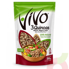 Quinoa Blanca, Roja & Negra Vivo 250Gr