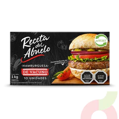 Hamburguesas Vacuno Receta del Abuelo 1Kg 10 Unidades 