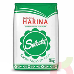 Harina Sin Polvos de Hornear Selecta 3Kg 