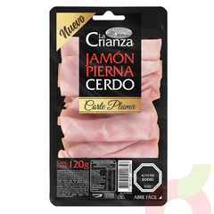 Jamón Pierna Cerdo Corte Pluma La Crianza 120Gr