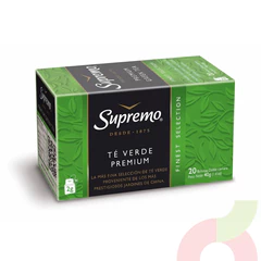 Té Verde Premium Supremo 40Gr 20 Unidades 