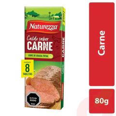 Caldo de Carne 8 Tabletas Naturezza 80Gr 