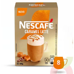 Café Caramel Latte Nescafé 144Gr 8 Unidades