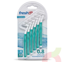 Cepillos Interdentales 0.8 Cilíndricos Fresh Up 6 Unidades