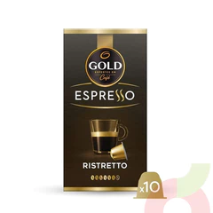 Cápsulas Café Espresso Ristretto Gold 50Gr 10 Unidades