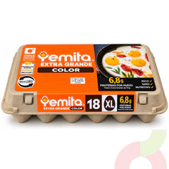 Huevos Color Extra Grande Yemita 18 Unidades