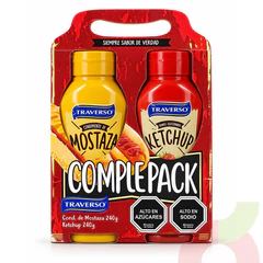 Complepack Mostaza + Ketchup Traverso 2 Unidades