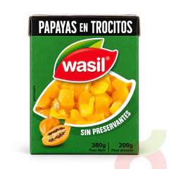Papayas en Trocitos Wasil 200Gr Drenado