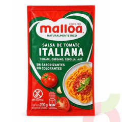 Salsa de Tomate Italiana Malloa 200Gr 