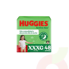 Pañales Huggies Active Sec XXXG 48 Unidades 