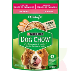Sachet Adulto Todos Los Tamaños Pavo Extra Life Dog Chow 100Gr