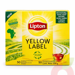 Té Negro Yellow Label Lipton 100Gr 50 Unidades 