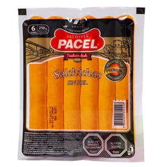Salchichas Sin Piel Pacel 250Gr
