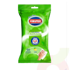 Toallas Multiusos Desinfectantes Limón Virutex 50 Unidades