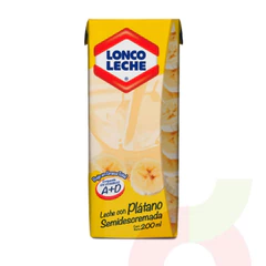 Leche Semidescremada Plátano Loncoleche 200Ml