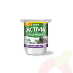 Yoghurt Sin Lactosa Ciruela Activia 140Gr