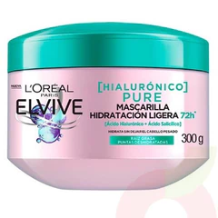 Crema Mascarilla Hidratación Ligera Hialurónico Pure L´oréal Elvive 300Gr