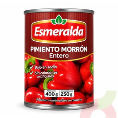 Pimiento Morrón Esmeralda 400Gr - 250Gr Drenado