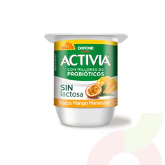 Yoghurt Sin Lactosa Trozos Mango Maracuyá Activia 140Gr