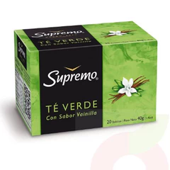 Té Verde con Vainilla Supremo 20 Unidades 40Gr 