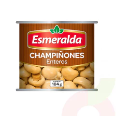 Champiñones Enteros en Conserva Esmeralda 184Gr