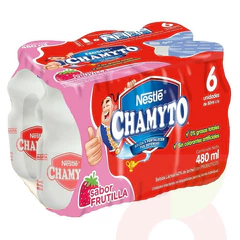 Chamyto Pack 6 Unidades Sabor Frutilla 480 Ml