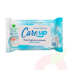 Papel Higiénico Húmedo CareUp 25Unid