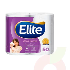 Papel Higiénico Doble Hoja Elite 50Mt 4 Unidades