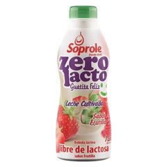 Leche Cultivada Zerolacto Frutilla Soprole 1Lt